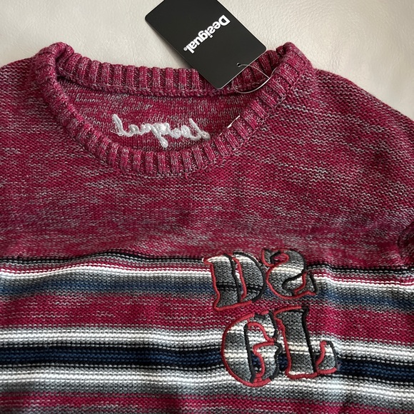 NWT - Desigual Men’s Stripes Cotton Sweater - Size XL & XXL - Picture 5 of 10